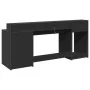 Schreibtisch mit LED-Beleuchtung, aus schwarzem Ingenieurholz, 200x55x91 cm. von , Schreibtische - Ref: Foro24-3309439, Preis...