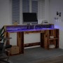 Schreibtisch mit LED-Beleuchtung, verwittertes Holz, 200x55x91 cm. von , Schreibtische - Ref: Foro24-3309445, Preis: 188,70 €...