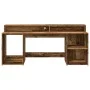 Schreibtisch mit LED-Beleuchtung, verwittertes Holz, 200x55x91 cm. von , Schreibtische - Ref: Foro24-3309445, Preis: 185,81 €...