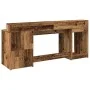 Schreibtisch mit LED-Beleuchtung, verwittertes Holz, 200x55x91 cm. von , Schreibtische - Ref: Foro24-3309445, Preis: 185,81 €...