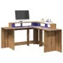 Escritorio con luz LED madera ingeniería artisian 152x152x91 cm de , Escritorios - Ref: Foro24-3309464, Precio: 178,83 €, Des...