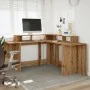 Schreibtisch mit LED-Beleuchtung aus Holz, handgefertigt, 152x152x91 cm. von , Schreibtische - Ref: Foro24-3309464, Preis: 17...