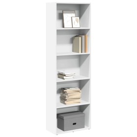 Estantería de madera de ingeniería blanca 60x30x189 cm de , Librerías y estanterías - Ref: Foro24-857917, Precio: 88,15 €, De...