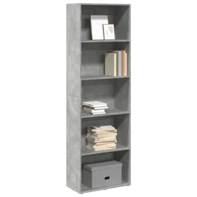 Engineered wood bookshelf in gray concrete 60x30x189 cm by , Bookcases and shelves - Ref: Foro24-857920, Price: 80,66 €, Disc...