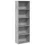 Engineered wood bookshelf in gray concrete 60x30x189 cm by , Bookcases and shelves - Ref: Foro24-857920, Price: 80,66 €, Disc...