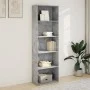 Engineered wood bookshelf in gray concrete 60x30x189 cm by , Bookcases and shelves - Ref: Foro24-857920, Price: 80,66 €, Disc...