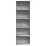 Engineered wood bookshelf in gray concrete 60x30x189 cm by , Bookcases and shelves - Ref: Foro24-857920, Price: 80,66 €, Disc...