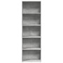 Regal aus grauem Beton-Holzwerkstoff 60x30x189 cm von , Bücherregale und Regale - Ref: Foro24-857920, Preis: 83,03 €, Rabatt: %