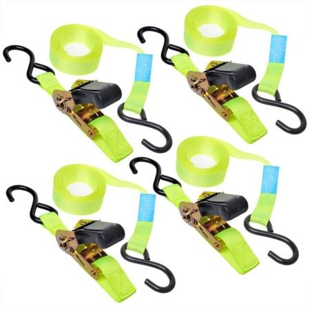 4 ratchet tie-down ropes and 2 hooks 5 m ProPlus 320204 by ProPlus, Tie down straps - Ref: Foro24-404004, Price: 32,90 €, Dis...