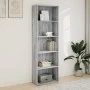 Engineered wood bookshelf in Sonoma grey, 60x30x189 cm. by , Bookcases and shelves - Ref: Foro24-857922, Price: 72,03 €, Disc...