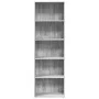 Engineered wood bookshelf in Sonoma grey, 60x30x189 cm. by , Bookcases and shelves - Ref: Foro24-857922, Price: 72,03 €, Disc...