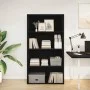 Engineered wood black shelf 80x30x152 cm by , Bookcases and shelves - Ref: Foro24-857941, Price: 65,65 €, Discount: %