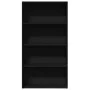 Engineered wood black shelf 80x30x152 cm by , Bookcases and shelves - Ref: Foro24-857941, Price: 65,65 €, Discount: %