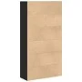 Engineered wood black shelf 80x30x152 cm by , Bookcases and shelves - Ref: Foro24-857941, Price: 65,65 €, Discount: %
