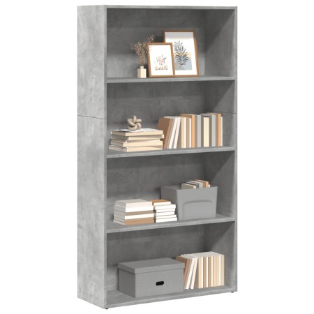 Regal aus grauem Beton-Holzwerkstoff 80x30x152 cm von , Bücherregale und Regale - Ref: Foro24-857943, Preis: 63,03 €, Rabatt: %