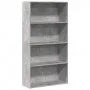 Engineered wood gray concrete shelf 80x30x152 cm by , Bookcases and shelves - Ref: Foro24-857943, Price: 62,29 €, Discount: %
