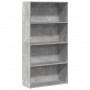 Regal aus grauem Beton-Holzwerkstoff 80x30x152 cm von , Bücherregale und Regale - Ref: Foro24-857943, Preis: 63,03 €, Rabatt: %
