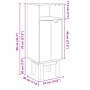 Mueble de baño OTTA madera maciza de pino 35x30x90 cm