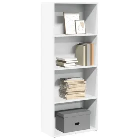 White engineered wood shelf 60x30x152 cm by , Bookcases and shelves - Ref: Foro24-857908, Price: 66,82 €, Discount: %