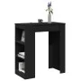Tall table with black engineered wood shelves 95x47x103.5 cm by , Kitchen and dining tables - Ref: Foro24-854383, Price: 101,...