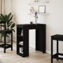 Tall table with black engineered wood shelves 95x47x103.5 cm by , Kitchen and dining tables - Ref: Foro24-854383, Price: 102,...