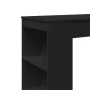 Tall table with black engineered wood shelves 95x47x103.5 cm by , Kitchen and dining tables - Ref: Foro24-854383, Price: 101,...