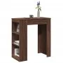 Tall bar table with oak brown shelves 95x47x103.5 cm by , Kitchen and dining tables - Ref: Foro24-854388, Price: 84,75 €, Dis...