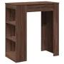 Tall bar table with oak brown shelves 95x47x103.5 cm by , Kitchen and dining tables - Ref: Foro24-854388, Price: 84,75 €, Dis...