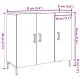 Aparador de madera de ingeniería envejecido 90x34x80 cm de , Aparadores - Ref: Foro24-857314, Precio: 96,21 €