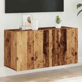 Wall-mounted TV stand in aged wood 80x30x41 cm by , Closets and storage - Ref: Foro24-857666, Price: 39,85 €, Discount: %