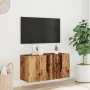 Mueble de TV de pared madera envejecida 80x30x41 cm de , Armarios y almacenamiento - Ref: Foro24-857666, Precio: 39,83 €, Des...