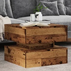 Mittelalter Tisch mit LED-Lichtern, verwittertem Holz, 50x50x40 cm. von , Couchtisch - Ref: Foro24-857716, Preis: 70,89 €, Ra...