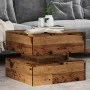 Mesa de centro con luces LED madera envejecida 50x50x40 cm de , Mesas de centro - Ref: Foro24-857716, Precio: 70,65 €, Descue...