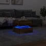 Mesa de centro con luces LED madera envejecida 50x50x40 cm de , Mesas de centro - Ref: Foro24-857716, Precio: 70,65 €, Descue...