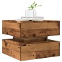Mesa de centro con luces LED madera envejecida 50x50x40 cm de , Mesas de centro - Ref: Foro24-857716, Precio: 71,67 €, Descue...