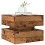 Mesa de centro con luces LED madera envejecida 50x50x40 cm de , Mesas de centro - Ref: Foro24-857716, Precio: 70,65 €, Descue...