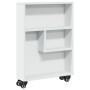 Schmaler Aufbewahrungswagen aus weißem Holz, 48x13x68 cm. von , Bücherregale und Regale - Ref: Foro24-855223, Preis: 52,51 €,...