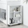 Carrito de almacenaje estrecho madera blanco 48x13x68 cm de , Librerías y estanterías - Ref: Foro24-855223, Precio: 51,33 €, ...