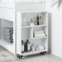 Schmaler Aufbewahrungswagen aus weißem Holz, 48x13x68 cm. von , Bücherregale und Regale - Ref: Foro24-855223, Preis: 52,51 €,...