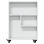 Schmaler Aufbewahrungswagen aus weißem Holz, 48x13x68 cm. von , Bücherregale und Regale - Ref: Foro24-855223, Preis: 52,51 €,...