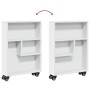 Carrito de almacenaje estrecho madera blanco 48x13x68 cm de , Librerías y estanterías - Ref: Foro24-855223, Precio: 54,51 €, ...