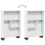 Carrito de almacenaje estrecho madera blanco 48x13x68 cm de , Librerías y estanterías - Ref: Foro24-855223, Precio: 51,33 €, ...