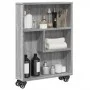 Carrito de almacenaje estrecho madera gris Sonoma 48x13x68 cm de , Librerías y estanterías - Ref: Foro24-855228, Precio: 42,7...