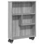 Carrito de almacenaje estrecho madera gris Sonoma 48x13x68 cm de , Librerías y estanterías - Ref: Foro24-855228, Precio: 40,2...