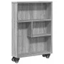 Carrito de almacenaje estrecho madera gris Sonoma 48x13x68 cm de , Librerías y estanterías - Ref: Foro24-855228, Precio: 42,7...