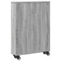 Carrito de almacenaje estrecho madera gris Sonoma 48x13x68 cm de , Librerías y estanterías - Ref: Foro24-855228, Precio: 40,2...