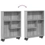 Carrito de almacenaje estrecho madera gris Sonoma 48x13x68 cm de , Librerías y estanterías - Ref: Foro24-855228, Precio: 42,7...