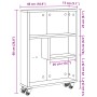 Carrito de almacenaje estrecho madera gris Sonoma 48x13x68 cm de , Librerías y estanterías - Ref: Foro24-855228, Precio: 40,2...