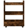 Schmaler Aufbewahrungswagen, 3 Ebenen, Eichenholz in Rauchoptik. von , Küchen- und Speisewagen - Ref: Foro24-855254, Preis: 4...