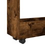 Carro de almacenaje estrecho 3 niveles madera roble ahumado de , Carros de cocina y comedor - Ref: Foro24-855254, Precio: 47,...